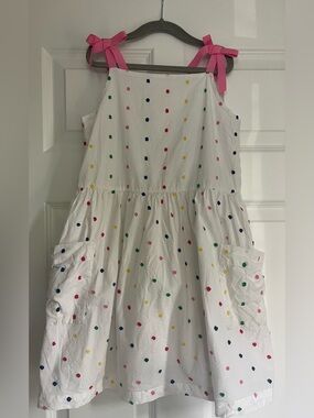 Hanna Andersson rainbow dress with shoulder bows 130cm (US 8)